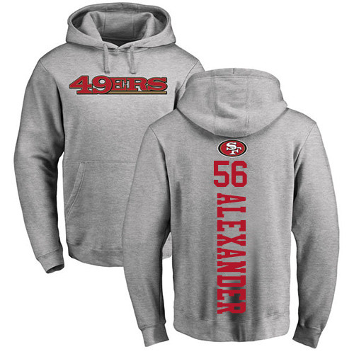 Men San Francisco 49ers Ash Kwon Alexander Backer #56 Pullover NFL Hoodie Sweatshirts->nfl t-shirts->Sports Accessory